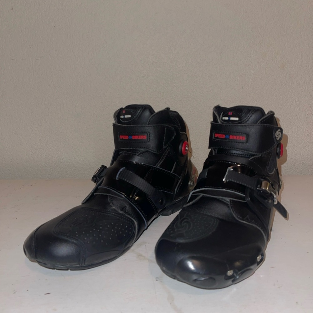 Riding Tribe Mens Black Speed Bikers Shoes Size 45